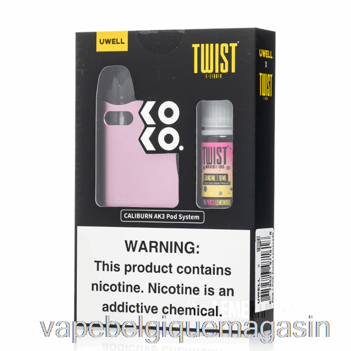 Vape Belgique Uwell X Dv Caliburn Ak3 Kit + 50mg Nic Salt [rose] Twist E-liquide - Limonade Rose Punch